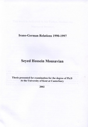 روابط ایران و آلمان (۱۹۹۷ ـ ۱۹۹۰)